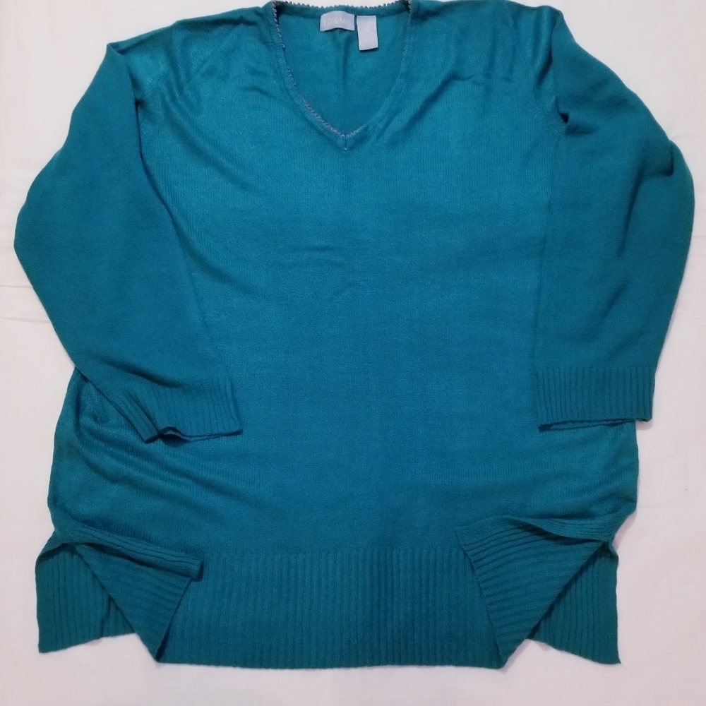 Women's Liz & Me V-Neck Sweater Size 2X 22/24
